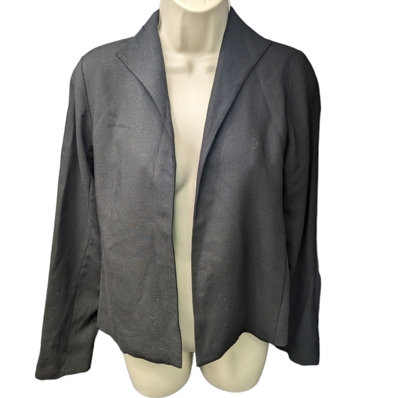 Eileen Fisher Petite Wool Open Front Blazer Sz PP/XSP - Picture 1 of 11